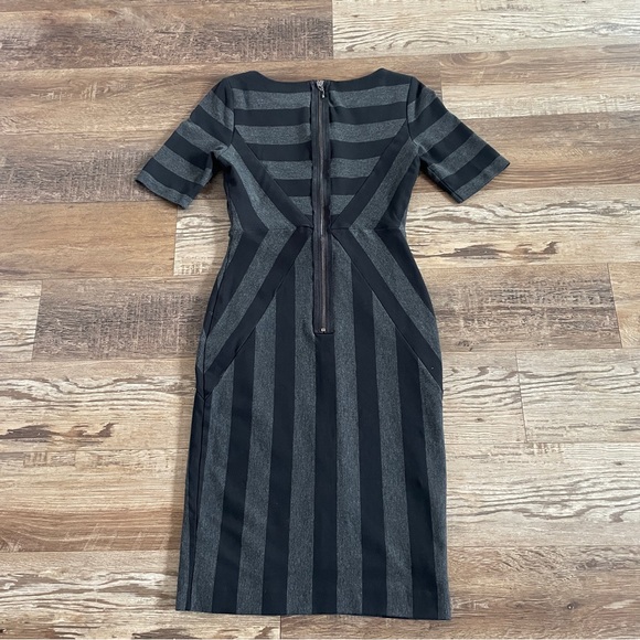 Maeve for Anthropologie stripped fitted classic midi dress 2 - Picture 8 of 9
